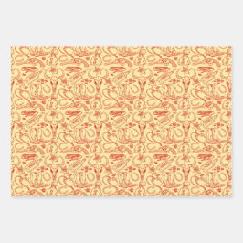 Wild West Old Cowboy Pattern Rustikaler Western Geschenkpapier Set