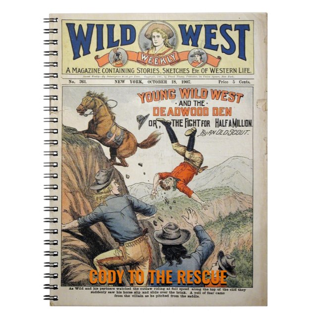 Wild West Personalize Name Sprichwort Gift Notizblock (Vorderseite)