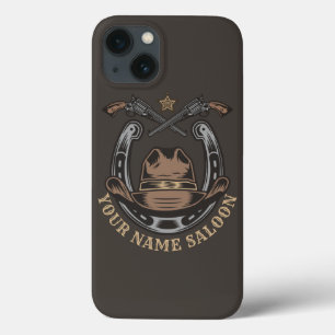 Wild West Revolver Horseshoe Western Cowboy Saloon Case-Mate iPhone Hülle