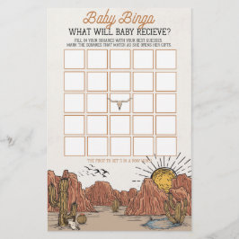 Wild West Rodeo Baby Bingo Baby Dusche Spiel