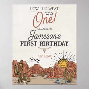 Wild West Rodeo Begrüßungszeichen Poster