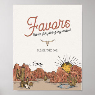 Wild West Rodeo bevorzugt Party Poster