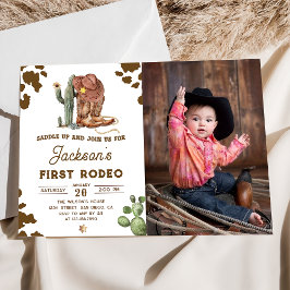 Wild West Rodeo Cowboy Birthday Foto Einladung