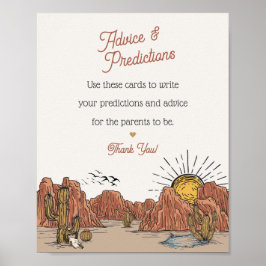 Wild West Rodeo Ratschlag für Babydusche Poster