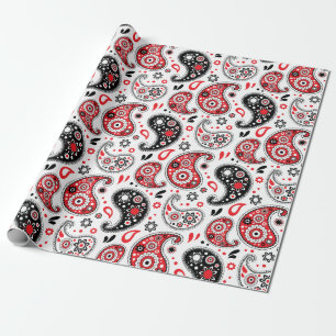 Wild West Rodeo Weihnachten Bandana Paisley Muster Geschenkpapier