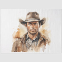 Wild West Rustic Rambler Cowboy Decoupage