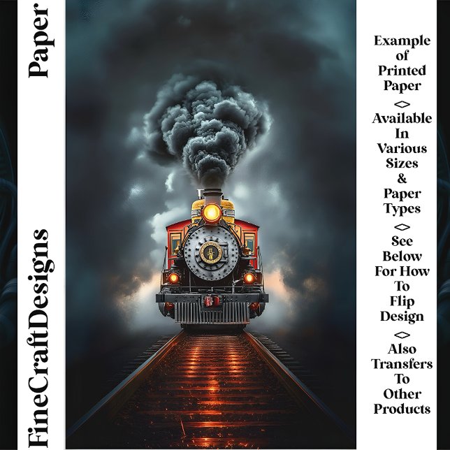 Wild West Steampunk Loco Train CJ6 Scrapbook Paper (Von Creator hochgeladen)
