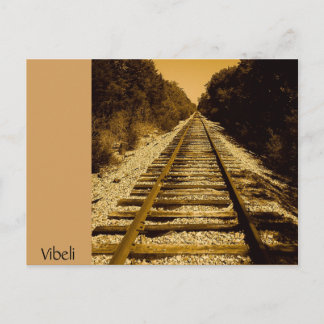 Wild West Train Track Post Card von Vibeli Postkarte