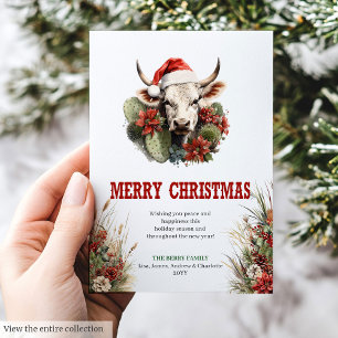 Wild-West-Weihnachtsgrußkarte Feiertagskarte