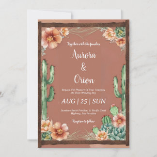 Wild West Western boho Hochzeitseinladungen Einladung