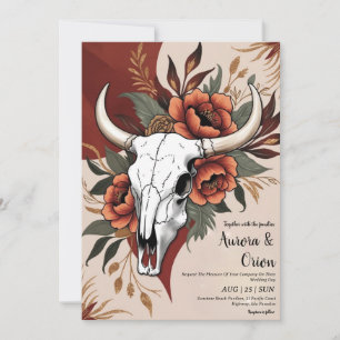 Wild West Western boho Hochzeitseinladungen Einladung