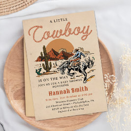 Wild West Western Cowboy Baby Shower Einladung