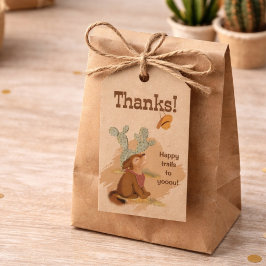 Wild West Whimsical Wüste Cowboy Danke Geschenkanhänger