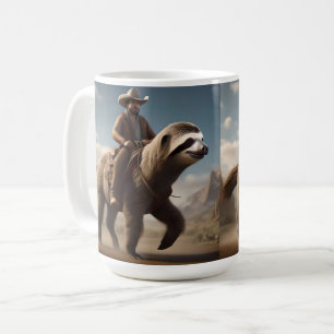 "Wild West Wonders: Cowboy Riding a Sloth Horse" Kaffeetasse