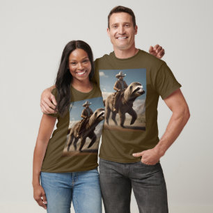 "Wild West Wonders: Cowboy Riding a Sloth Horse" T-Shirt