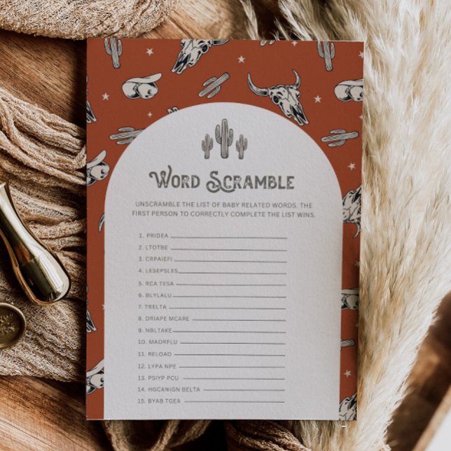 Wild West Word Scramble Game (Von Creator hochgeladen)