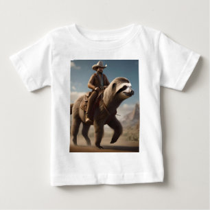 "Wild-West-Wunder: Cowboy reitet auf Faultier-Pfer Baby T-shirt