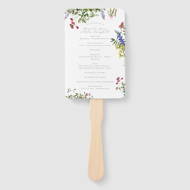 Wild Whimsical Blooms & Greenery Fächer (Vorderseite)