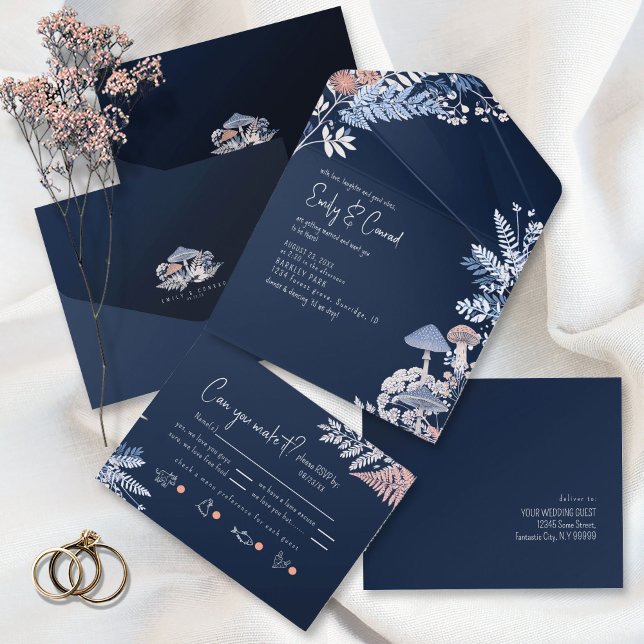 Wild & Whimsical Wedding ID110 All In One Einladung (Von Creator hochgeladen)