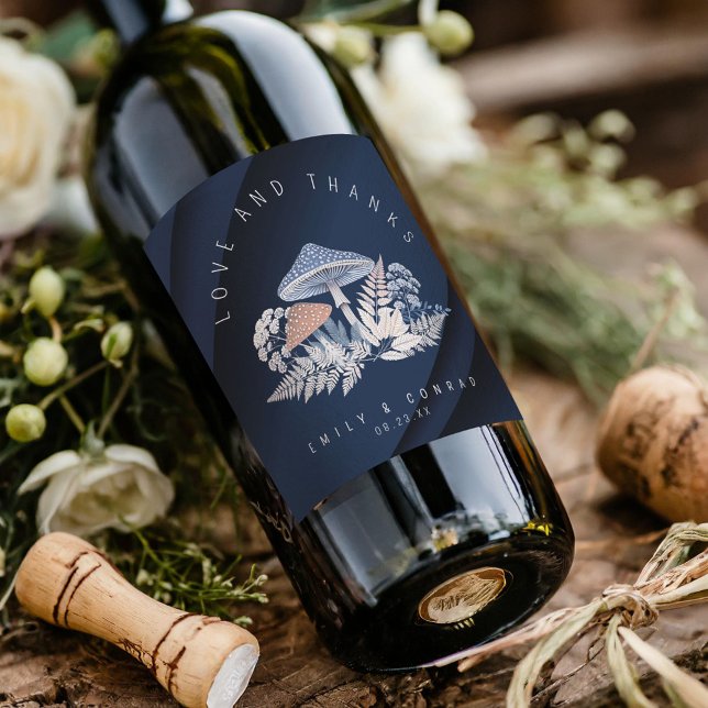 Wild & Whimsical Wedding Motif ID1110 Einladung Weinetikett (Von Creator hochgeladen)