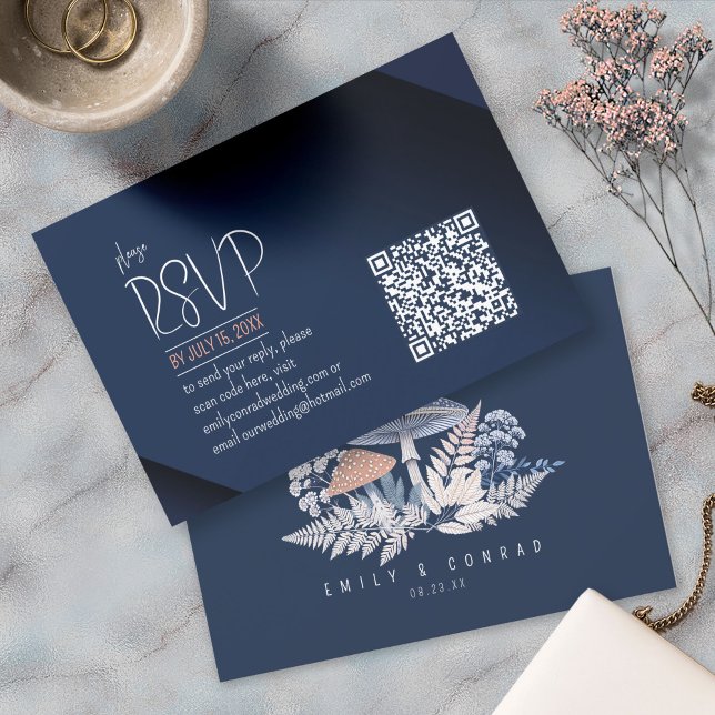 Wild & Whimsical Wedding QR Code ID110 RSVP Karte (Von Creator hochgeladen)