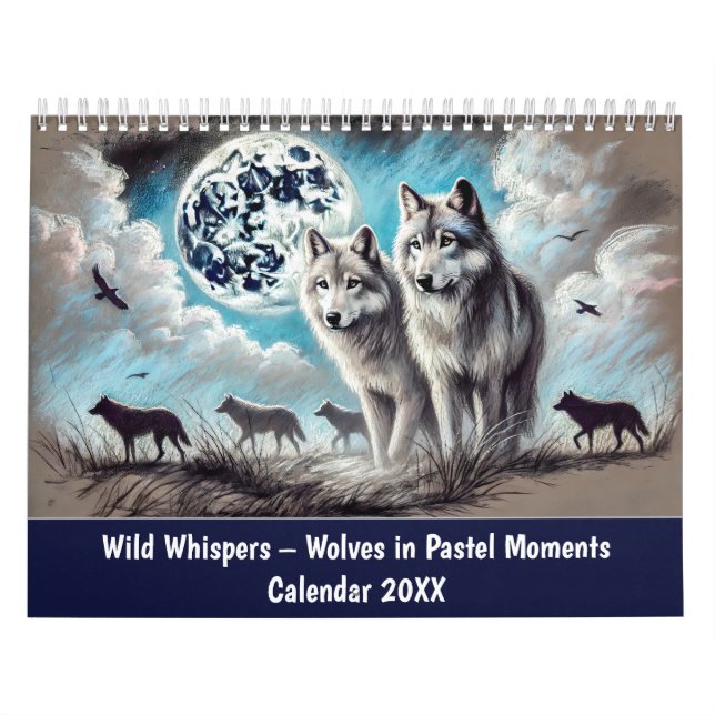 Wild Whispers – Wolves in Pastel Moments Kalender (Titelbild)