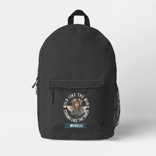 Wild wie der Wind, stark wie der Fluss Benutzerd Bedruckter Rucksack