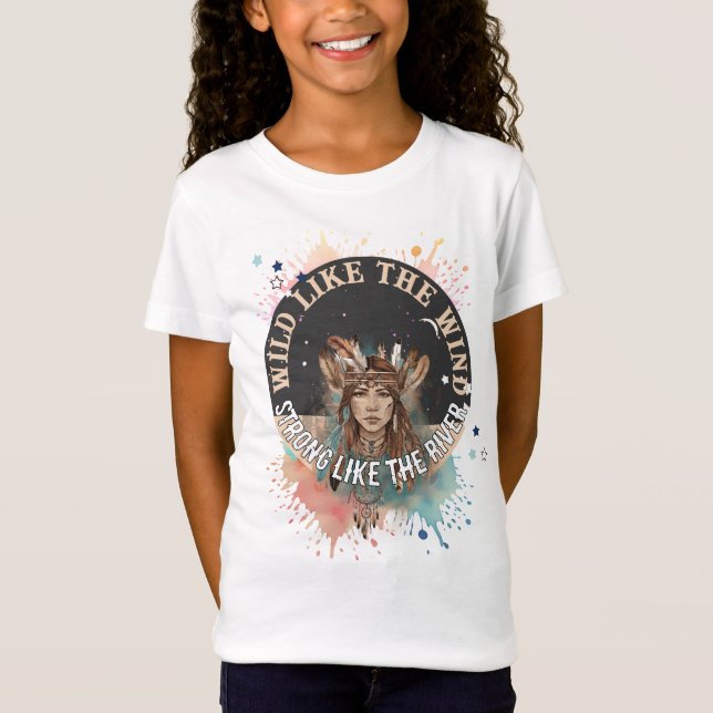 Wild wie der Wind, stark wie der Fluss | Custom T-Shirt (Vorderseite)