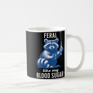 Wild wie mein Blutzucker Lustiger Waschbär Diabete Kaffeetasse