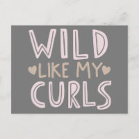 Wild wie meine Curls Funny Quote Phrase Calligrafy