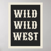 Wild Wild West Western Typografie Ranch Kabine