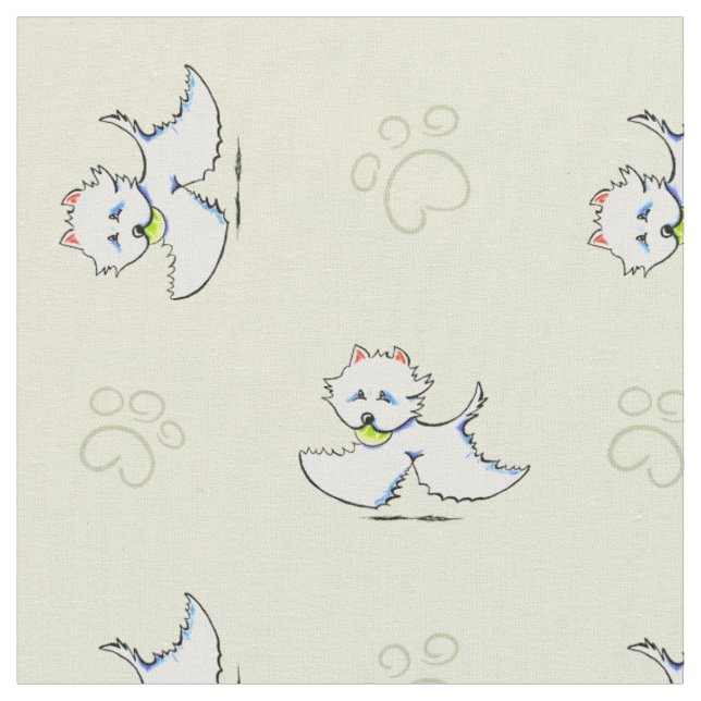 Wild Wild Westie Hint von Limon Stoff (Nahaufnahme)