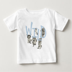 WILD   Wilde Dinge und Max - Blau Baby T-shirt