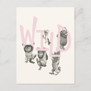 WILD   Wilde Dinge und Max - Pink Postkarte