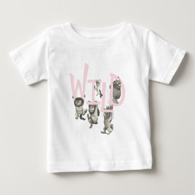 WILD | Wilde Dinge und Max - Rosa Baby T-shirt (Vorderseite)