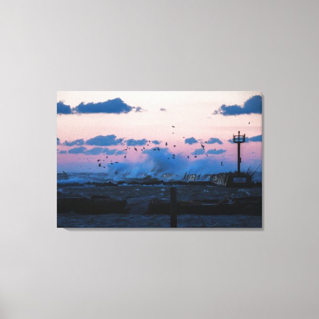 Wild Winter Waves Leinwanddruck (Vorderseite)