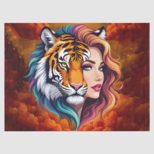 Wild Within – Tiger Spirit Göttin. Seidenpapier