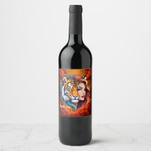 Wild Within – Tiger Spirit Göttin. Weinetikett