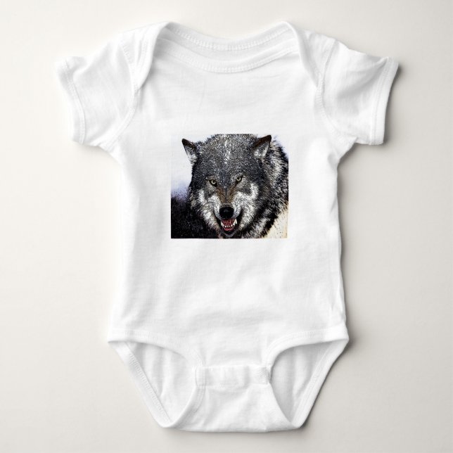 Wild Wolf Baby Strampler (Vorderseite)