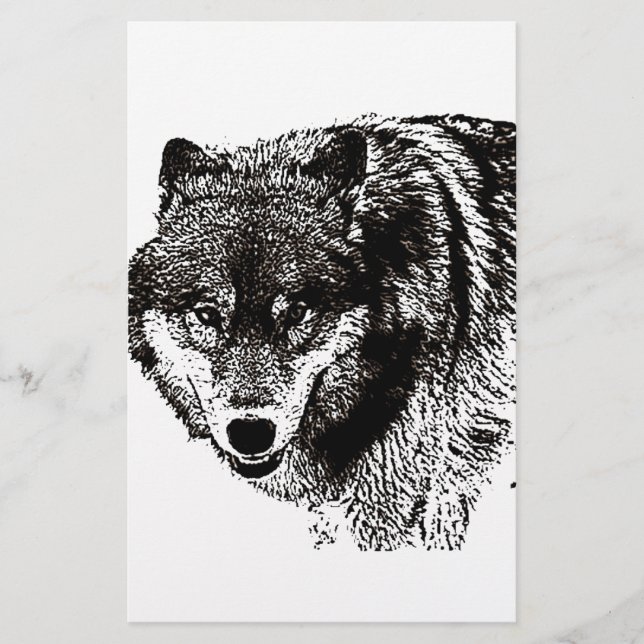 Wild Wolf Briefpapier (Vorderseite)
