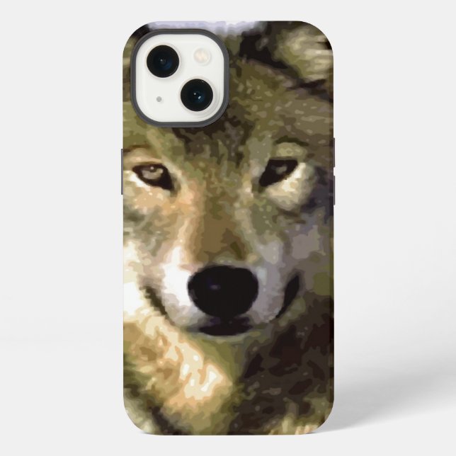 Wild Wolf Eyes iPhone Hülle (Rückseite)