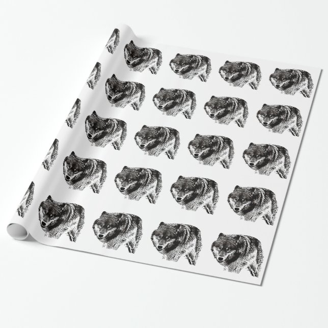 Wild Wolf Geschenkpapier (Ungerollt)
