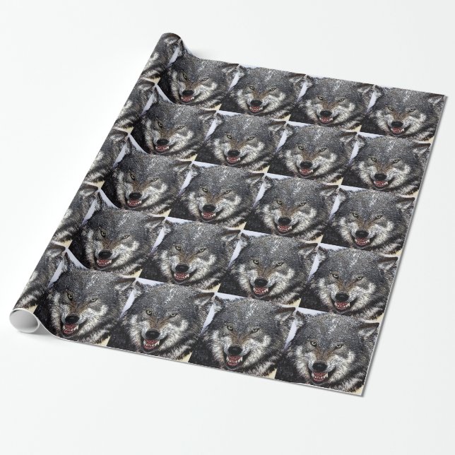 Wild Wolf Geschenkpapier (Ungerollt)