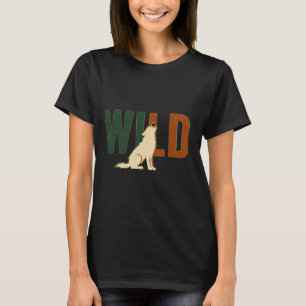 Wild Wolf Heulende Natur-Abenteuer-Gestaltung T-Shirt