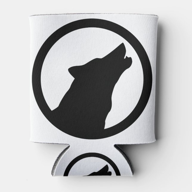 Wild Wolf Howling Logo Dosenkühler (Vorderseite)