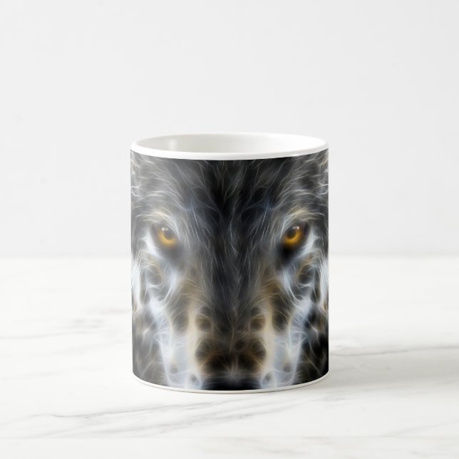 Wild Wolf Inspirational Portrait Tasse (Mittel)