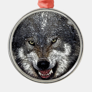 Wild Wolf Ornament Aus Metall