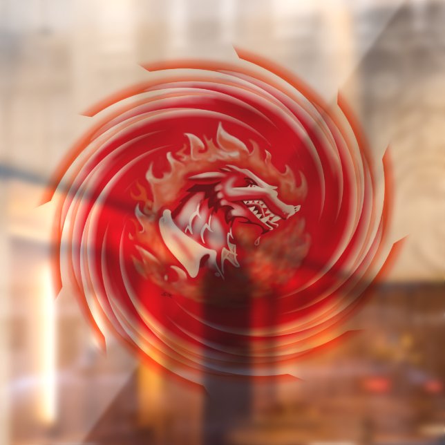 Wild Wolf Whirl Gürtelschlange mit Rückenstangen Fensteraufkleber (Blatt 2)