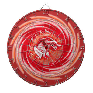 Wild Wolf Whirling Red Dartboard Dartscheibe