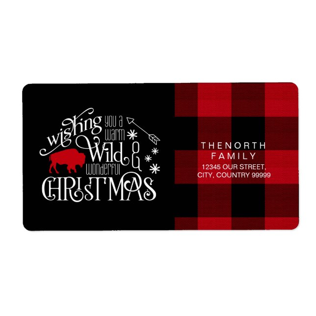 Wild Wonderful Christmas Red & Black Buffalo ID604 (Vorne)